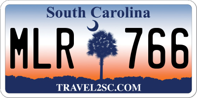 SC license plate MLR766