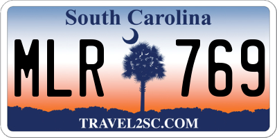 SC license plate MLR769