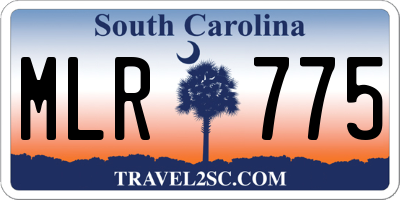 SC license plate MLR775