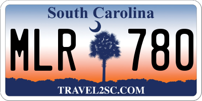 SC license plate MLR780