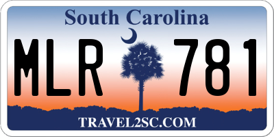 SC license plate MLR781