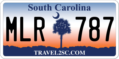 SC license plate MLR787