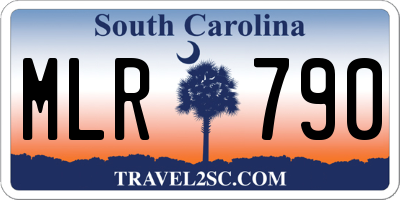 SC license plate MLR790