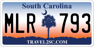 SC license plate MLR793