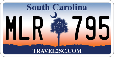 SC license plate MLR795