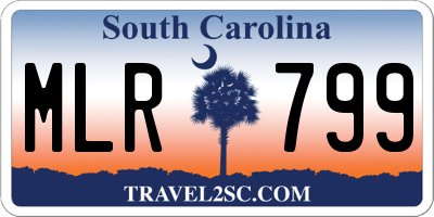 SC license plate MLR799