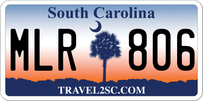 SC license plate MLR806