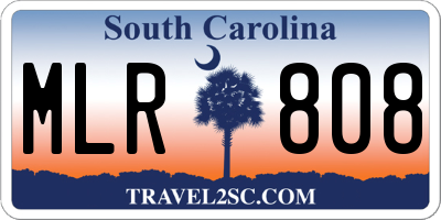 SC license plate MLR808