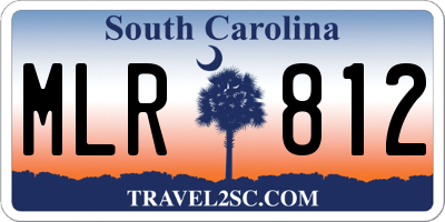 SC license plate MLR812