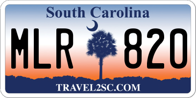 SC license plate MLR820
