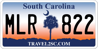 SC license plate MLR822