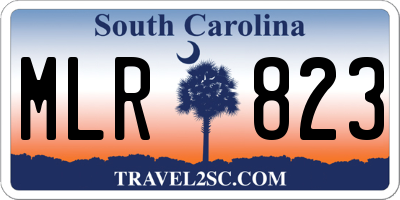 SC license plate MLR823