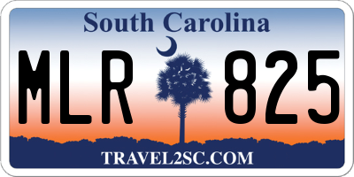 SC license plate MLR825