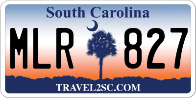 SC license plate MLR827