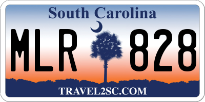 SC license plate MLR828