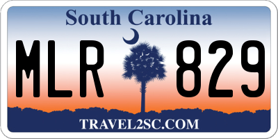 SC license plate MLR829