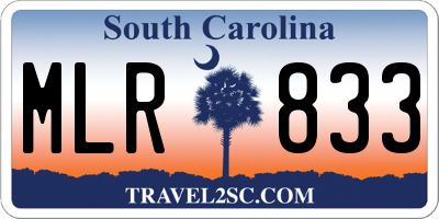 SC license plate MLR833