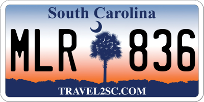 SC license plate MLR836