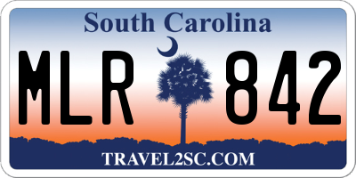 SC license plate MLR842