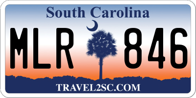 SC license plate MLR846