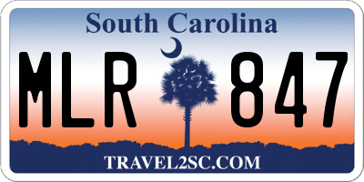 SC license plate MLR847
