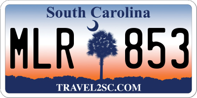 SC license plate MLR853