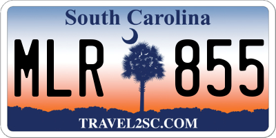 SC license plate MLR855