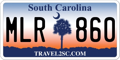 SC license plate MLR860