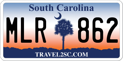 SC license plate MLR862