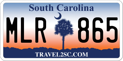 SC license plate MLR865