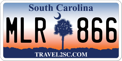 SC license plate MLR866