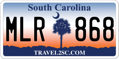 SC license plate MLR868