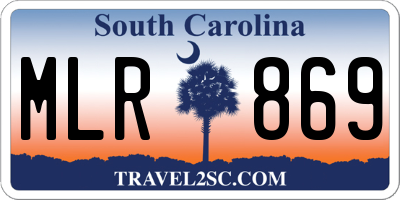 SC license plate MLR869