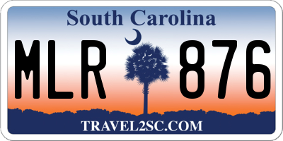 SC license plate MLR876