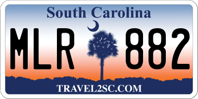 SC license plate MLR882