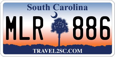 SC license plate MLR886