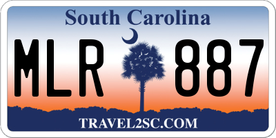 SC license plate MLR887