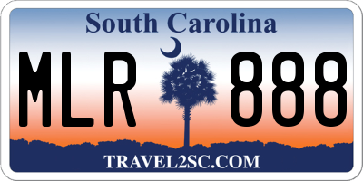SC license plate MLR888