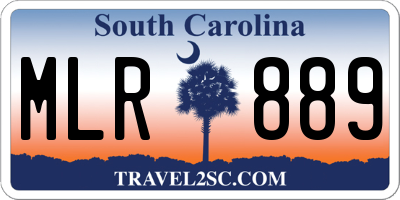 SC license plate MLR889