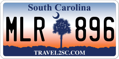 SC license plate MLR896