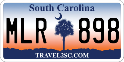 SC license plate MLR898