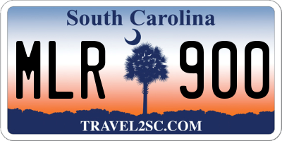 SC license plate MLR900