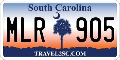 SC license plate MLR905