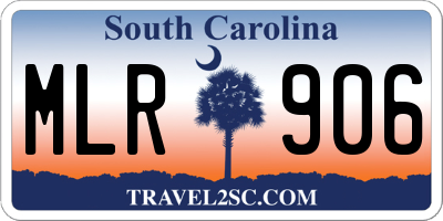 SC license plate MLR906