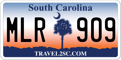 SC license plate MLR909