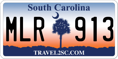 SC license plate MLR913
