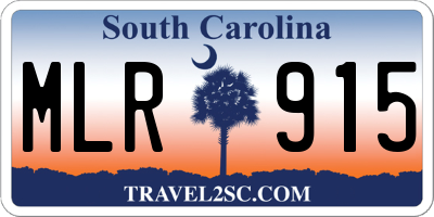 SC license plate MLR915