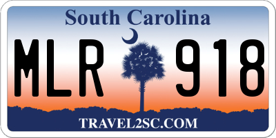 SC license plate MLR918