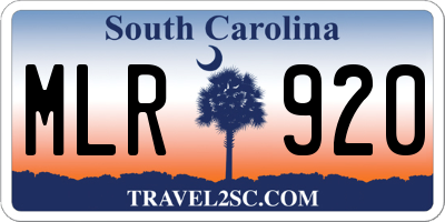 SC license plate MLR920