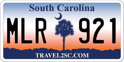 SC license plate MLR921